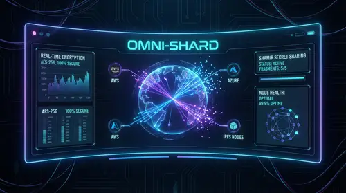 Omni-Shard: Futuristic Cyberpunk Dashboard Interface