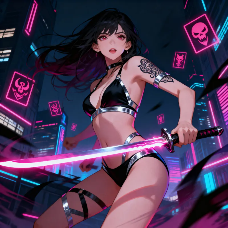 Zoey from Kpop Demon Hunters in a Bikini