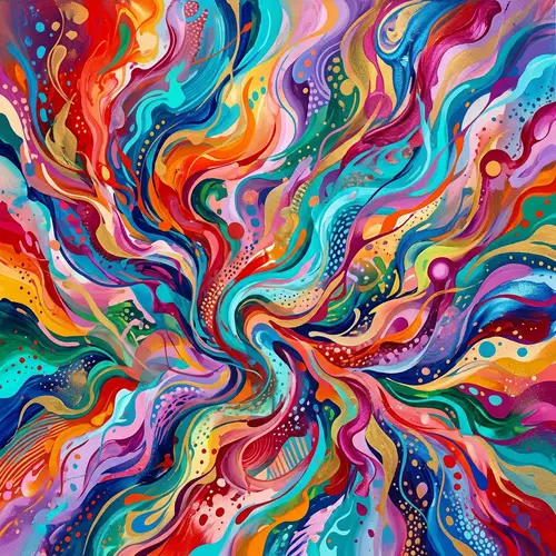 Dynamic Abstract Shapes and Patterns in Varying Colors
