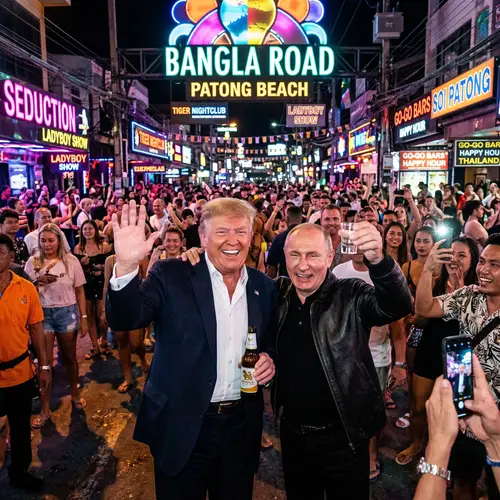 Trump and Putin Celebrate in Patong on Bangla Road