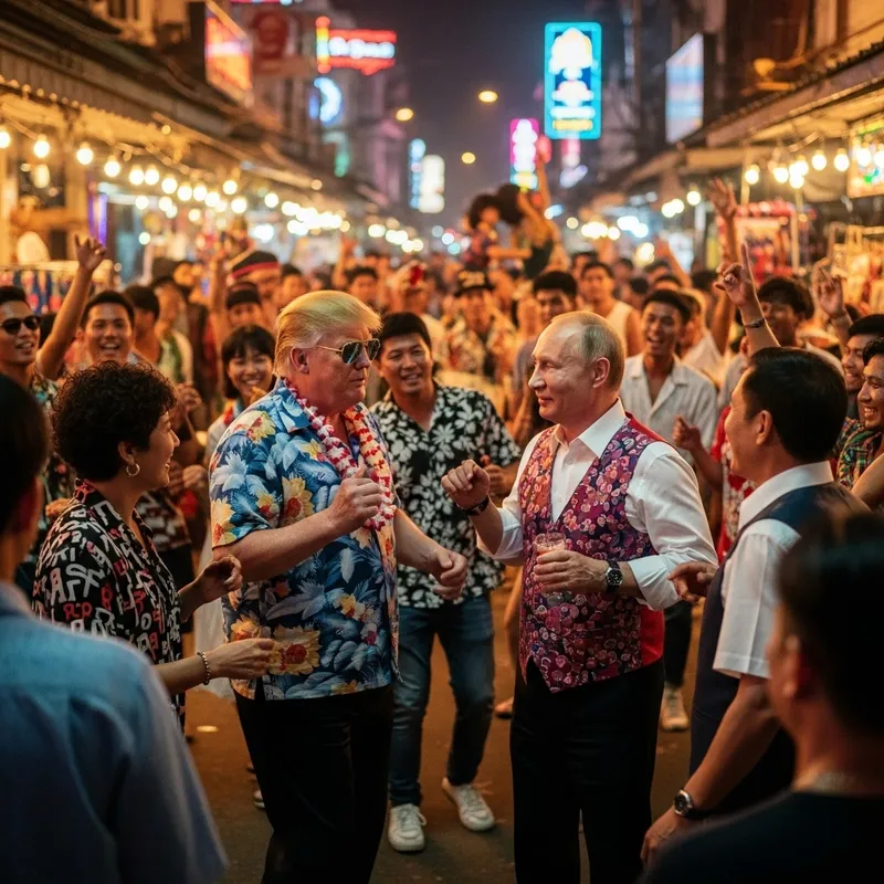 Trump and Putin Celebrate in Patong on Bangla Road