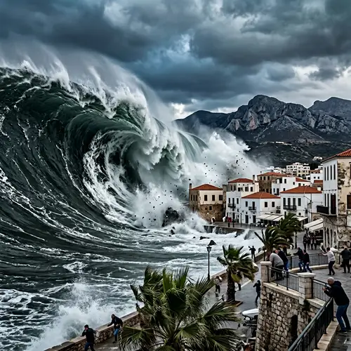 Powerful Tsunami Strikes Crete Coast | Disaster Scene