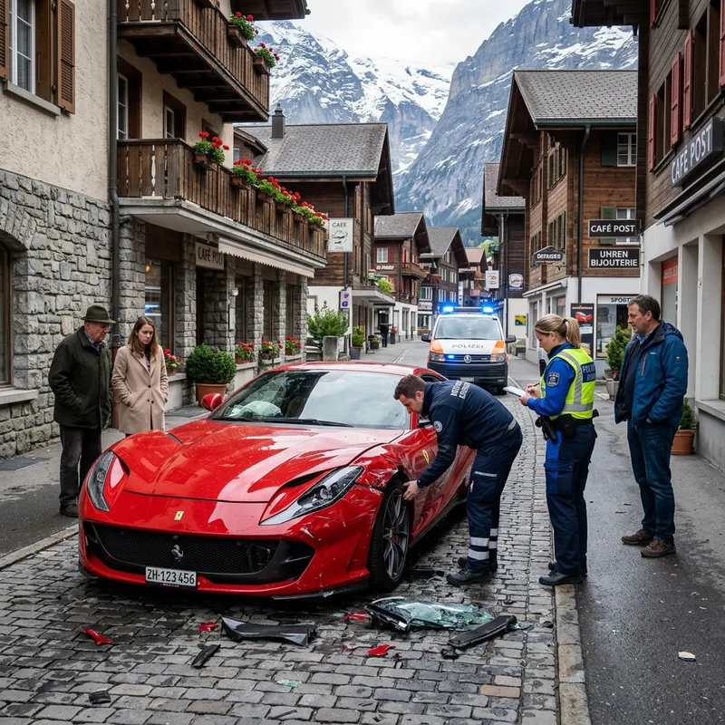 Ferrari 812 Superfast Accident in Switzerland