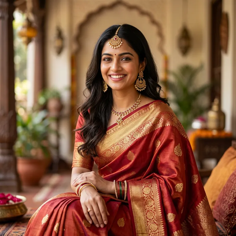 Beautiful Indian Woman in Traditional Attire | Portrait Shot