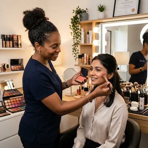 Experienced Makeup Artist Creating Elegant Looks