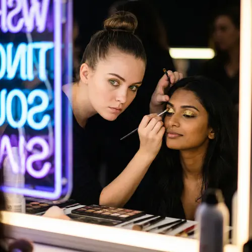 Expert Make-Up Artist Creating Stunning Looks