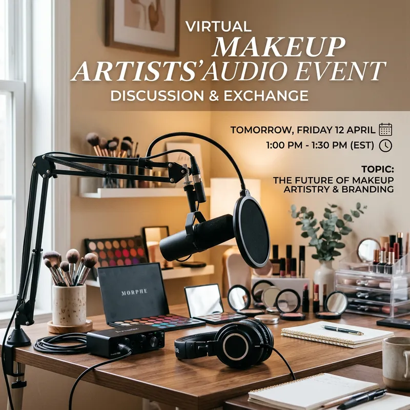 Audio Event for Makeup Artists - April 12, 1 PM Audio Event for Makeup Artists - April 12, 1 PM