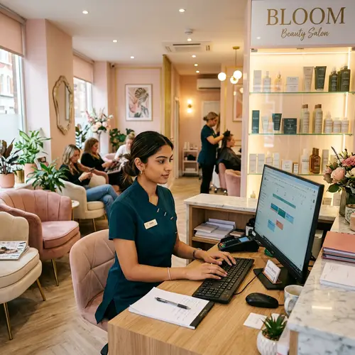 Female Receptionist at Chic Beauty Salon | Book Appointments Online