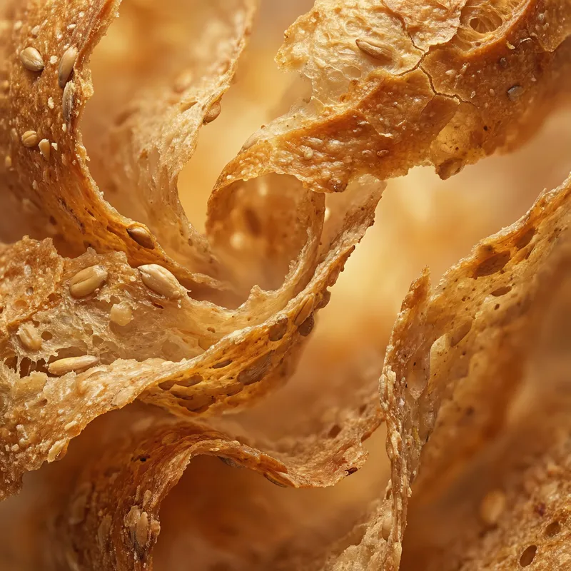 Bread Unfolding: Ethereal Abstract Imagery