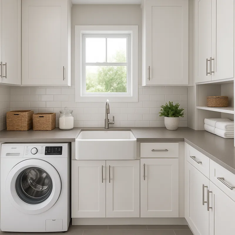 Modern Laundry Room with Ample Storage