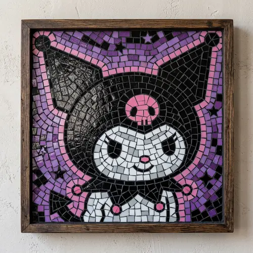 Vibrant Kuromi Mosaic Art Designs