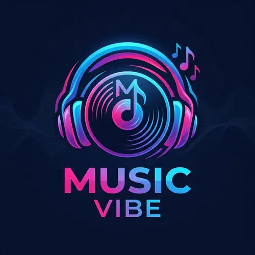 Modern Music Logo Design | Contemporary Music Page Logo