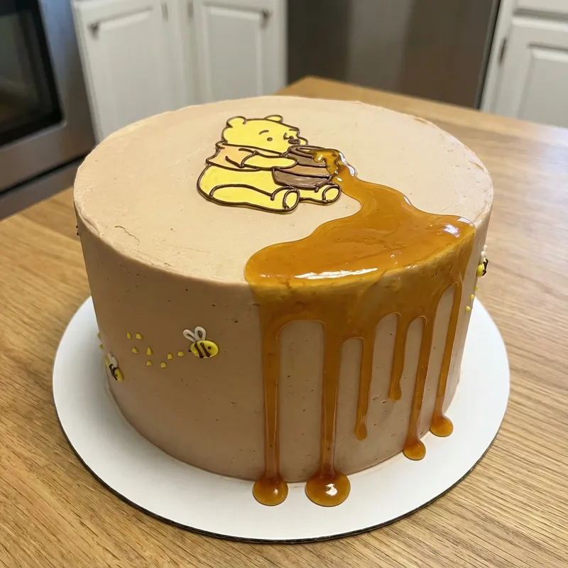 Cute Baby Pooh Icing Cake Design for Beginners