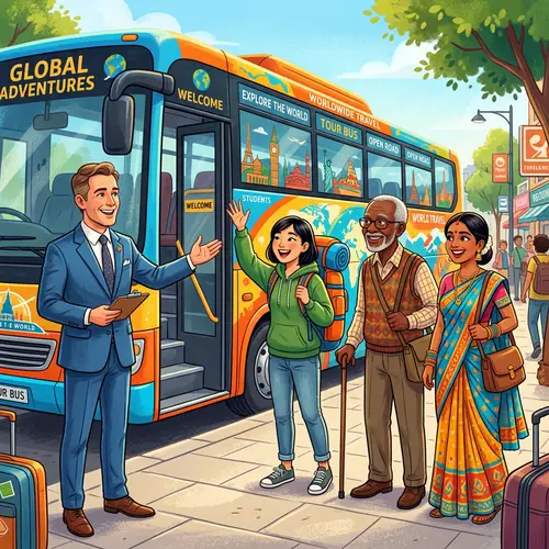 Diverse Group Welcome Tourists | Exciting Adventure Awaits