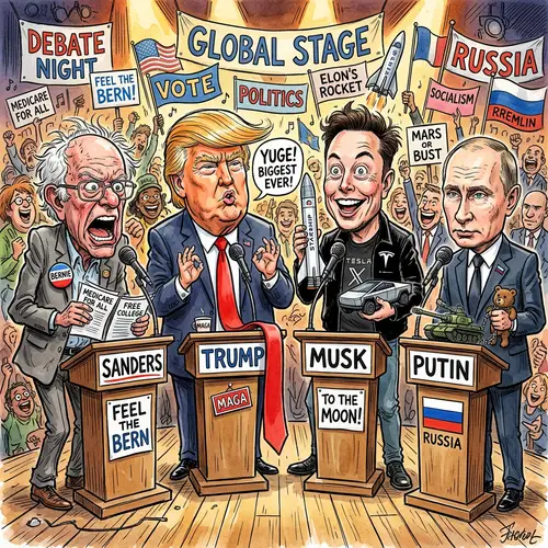 Famous Political Caricatures of Today