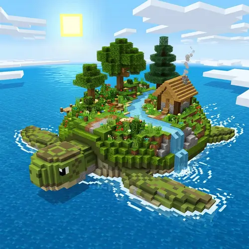 Minecraft Turtle with Island Build Ideas