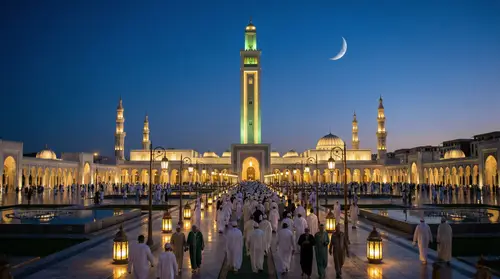 Great Mosque of Algiers: Ramadan Dusk Splendor