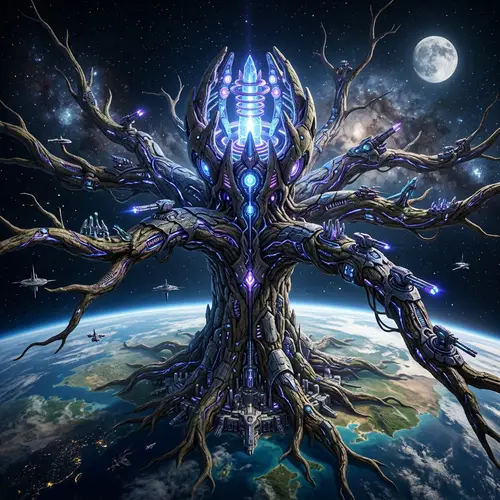 Planetary Hive Tree Weapon: Nature's Advanced Tech