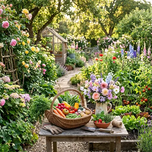 Radiant Garden Oasis | Nature's Palette in Pastel Hues