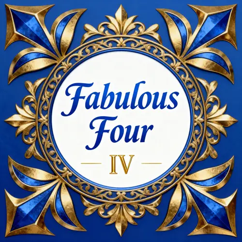 Fabulous Four Tattoo in Blue and Gold