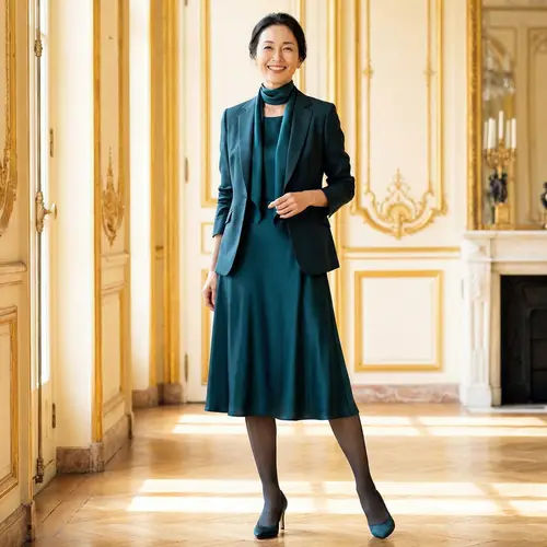 Elegant Woman in Silk Stockings - Fashionable Portrait