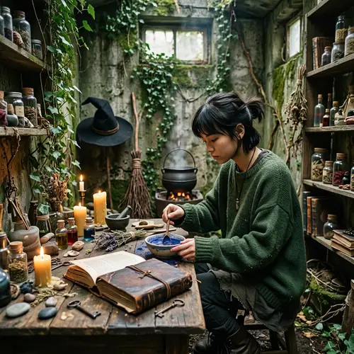 Discover a Young Witch in a Hidden Bunker