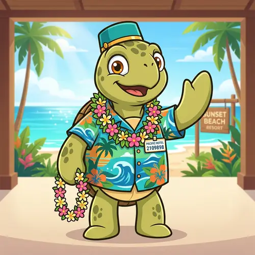 Charming Mascot Design for Pacific Hotel