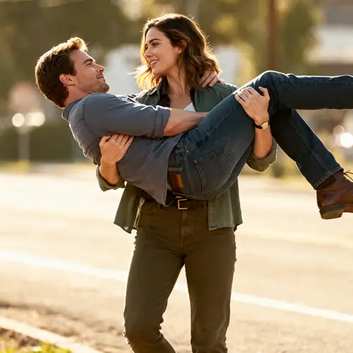 Woman Lifting Man in Cradle Carry | Unique Photo