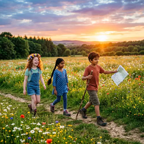 Diverse Children's Nature Walk | Adventure in Green Paradise