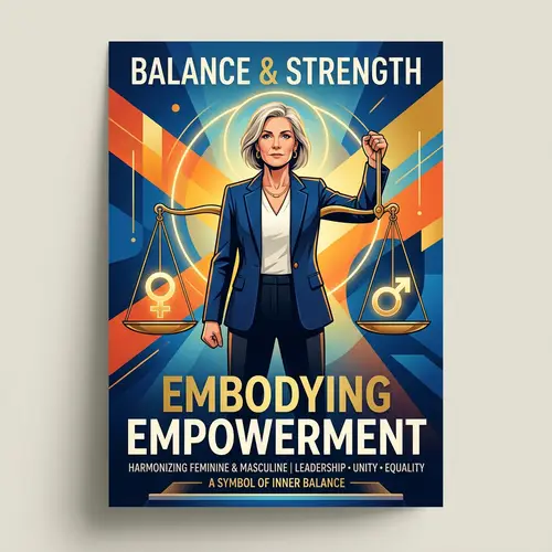 Empowering Gender Balance: Venus and Mars Scales Poster