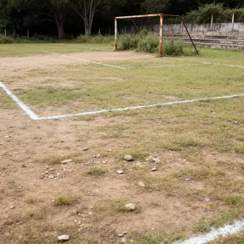 Deteriorated Football Field without Stands