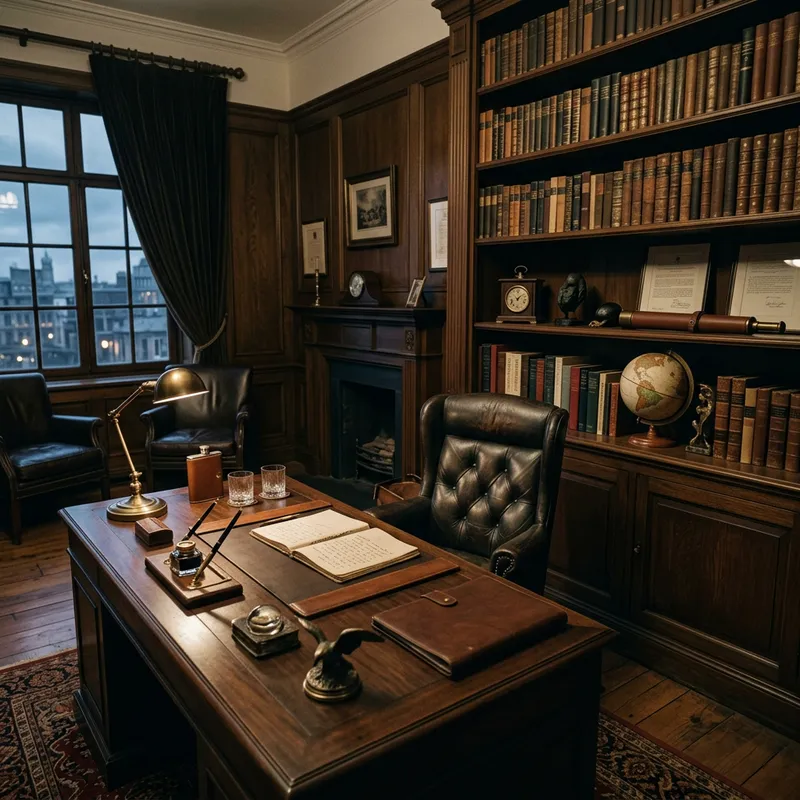 Mysterious Gangster Boss Office Decor