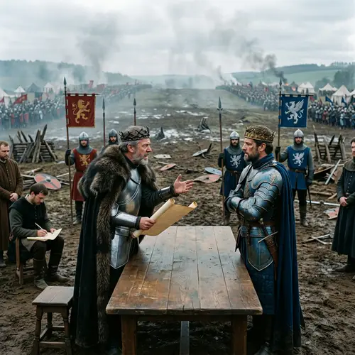 Kings Negotiating in Battlefield Peace Talks