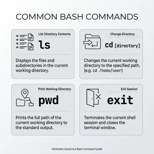 Minimalist Bash Commands Design | Elegant Monochrome Scheme