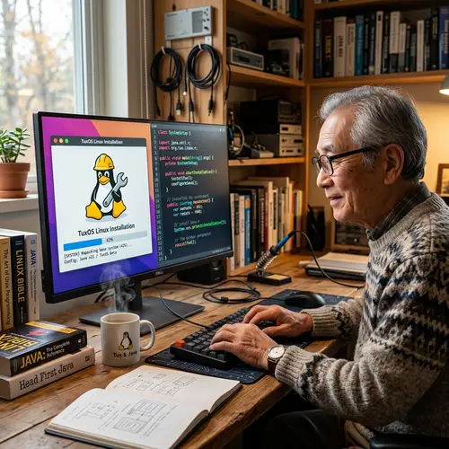 Creative Linux Installation with Java Programming Concept