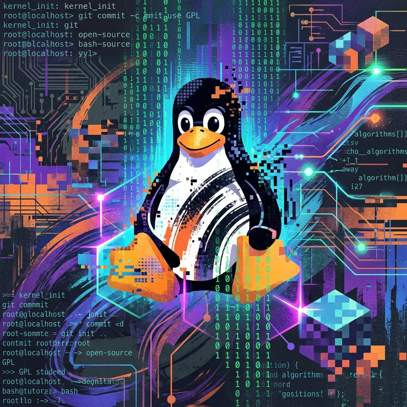 Linux Digital Abstract Art