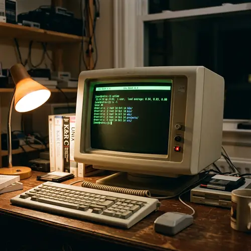 Retro Computer Terminal | Old-School Green Text on CRT Monitor