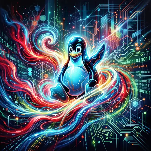 Dynamic Vision of Linux Operating System Concept | Abstract Art