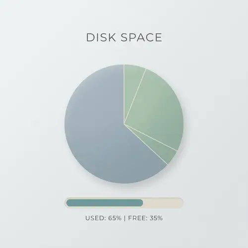 Minimalistic Disk Space Artwork: Clean & Geometrical Design