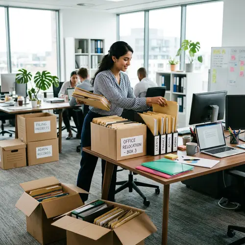 Efficient File Organization in Modern Office - South Asian Woman