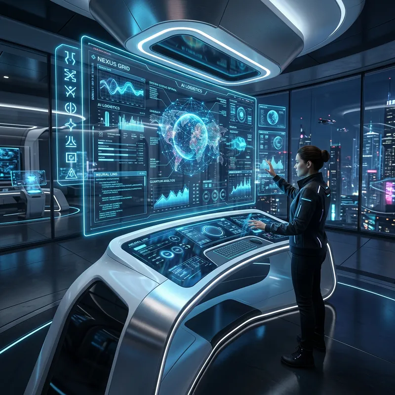 Sleek Future-Tech Terminal Design