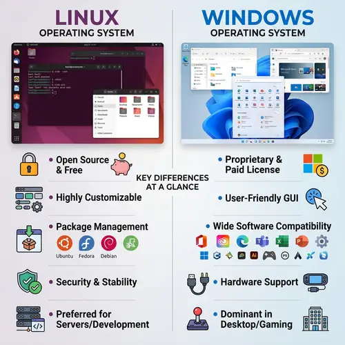 Linux vs Windows: Understand the Key Differences