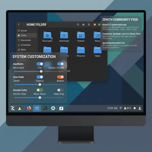 Modern Linux-Inspired User Interface Design