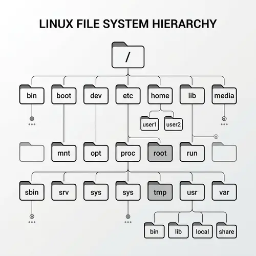 Minimalist Linux File System Structure | Abstract Geometric Shapes
