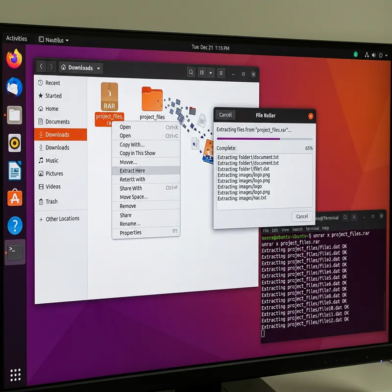 Unzip RAR Images in Linux OS - Extract Photos