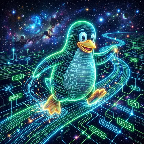 Innovative Landscape: Linux OS Abstract Representation