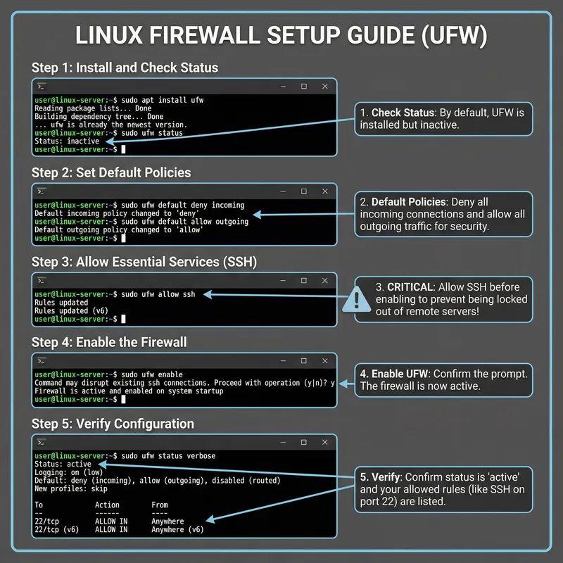 Complete Guide to Firewall Setup on Linux OS Complete Guide to Firewall Setup on Linux OS