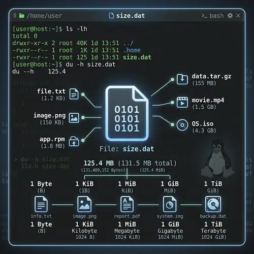 File Size Concepts in Linux Style Interface