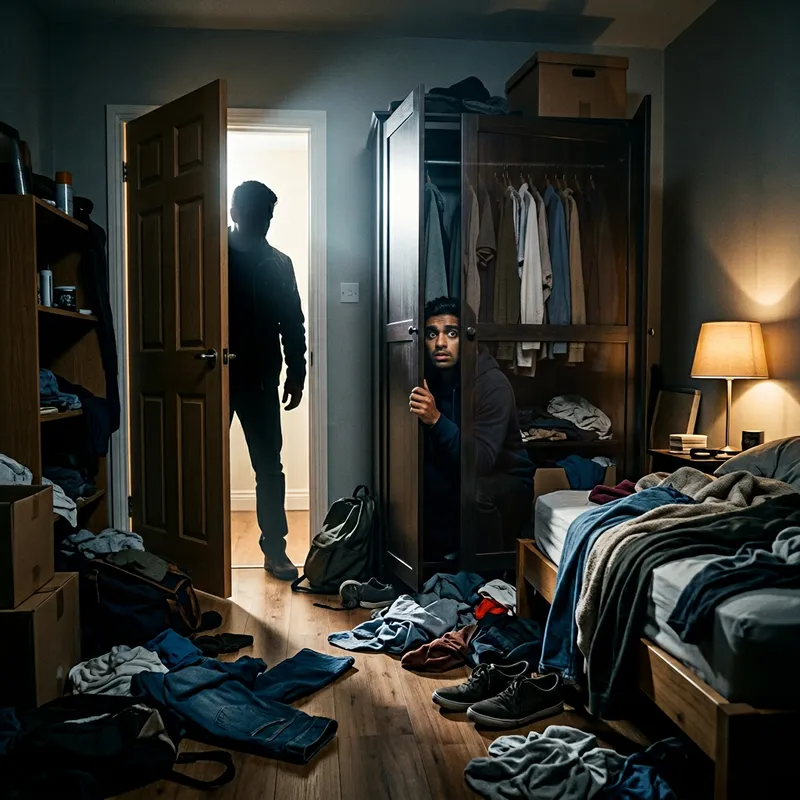 Unexpected Encounter - Secrets Revealed in a Cluttered Room