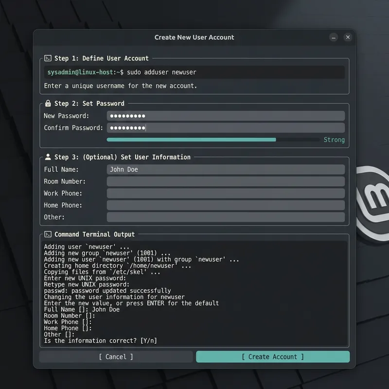 Create a Minimalist User Account on Linux